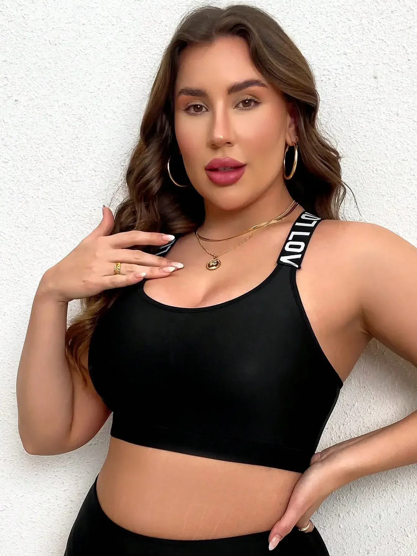 Plus Size Women Sports Bra, Bl - Full Coverage Bra 评论和价格