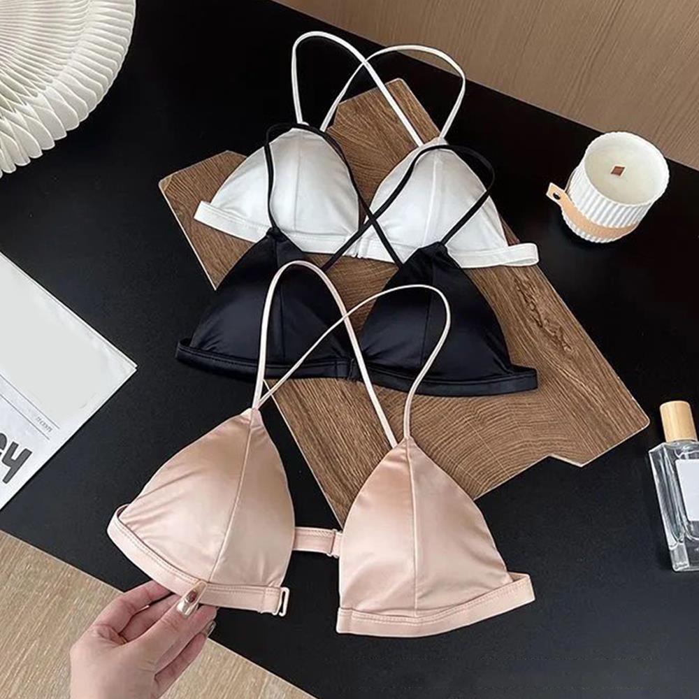 Sexy Satin Front Closure Bras  - Underwire Bra Padded 评论和价格