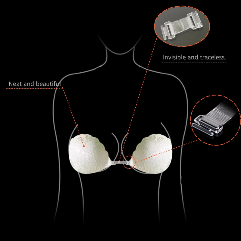 Lace Invisible Bra Backless St - Backless Bra Sticky 评论和价格