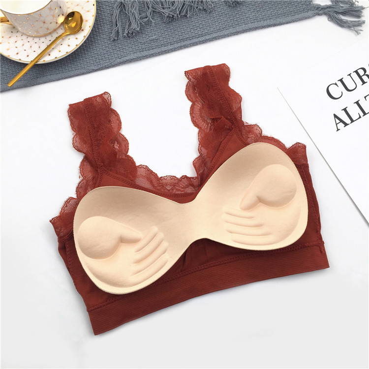 3D Sexy lace Lingerie Seamless - Lace Bralette Set 评论和价格