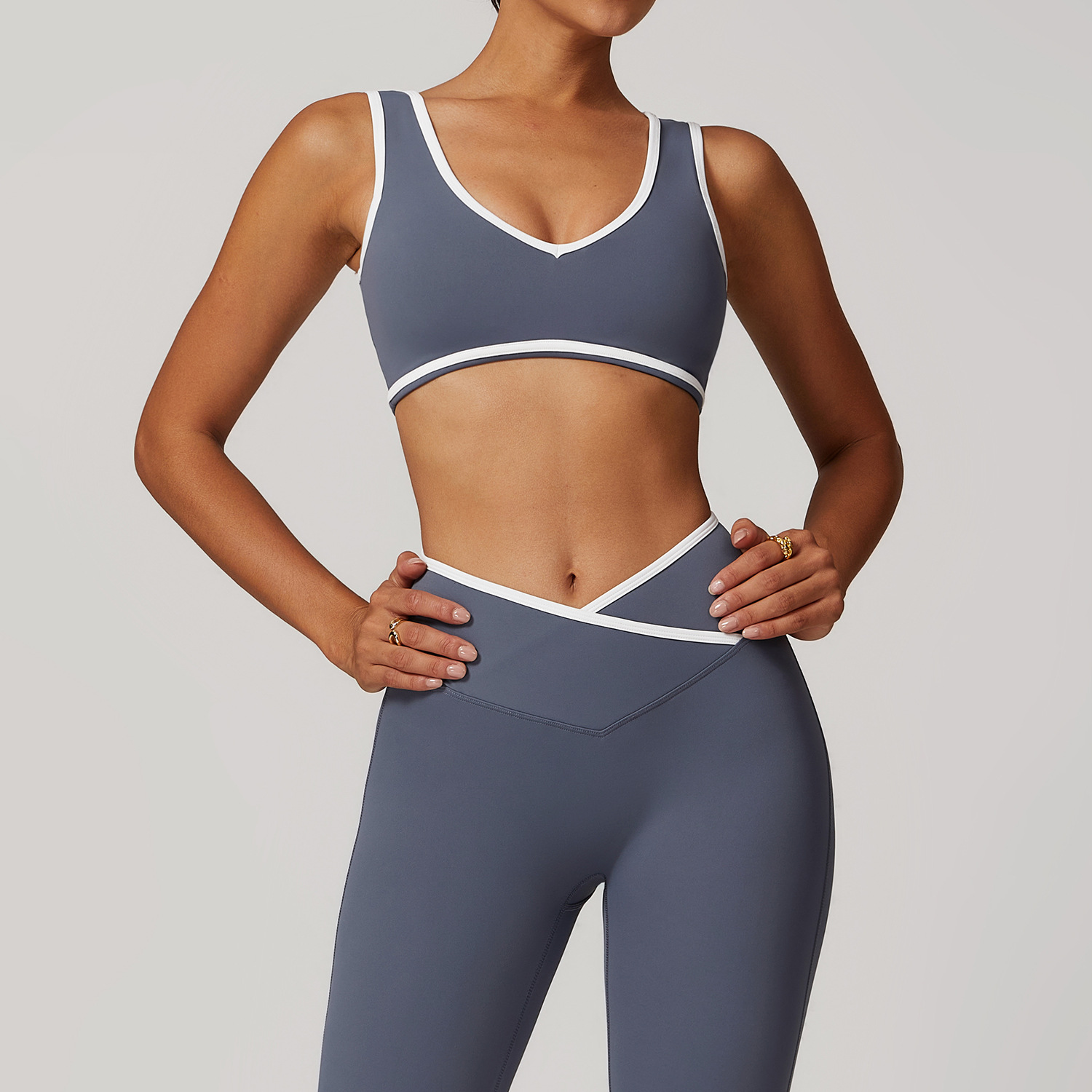 V-Neck Sports Bra Women Top Pu - Plunge Bra Push Up 评论和价格