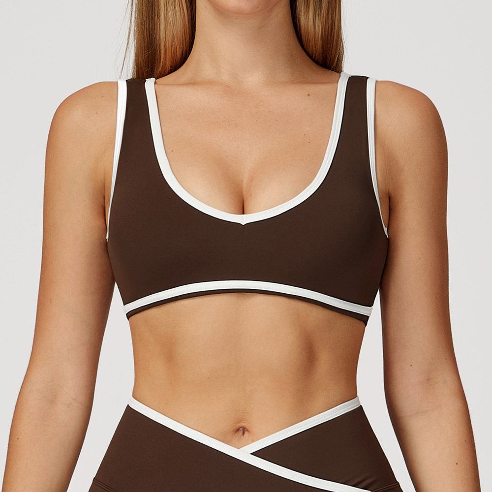 V-Neck Sports Bra Women Top Pu - Plunge Bra Push Up 评论和价格