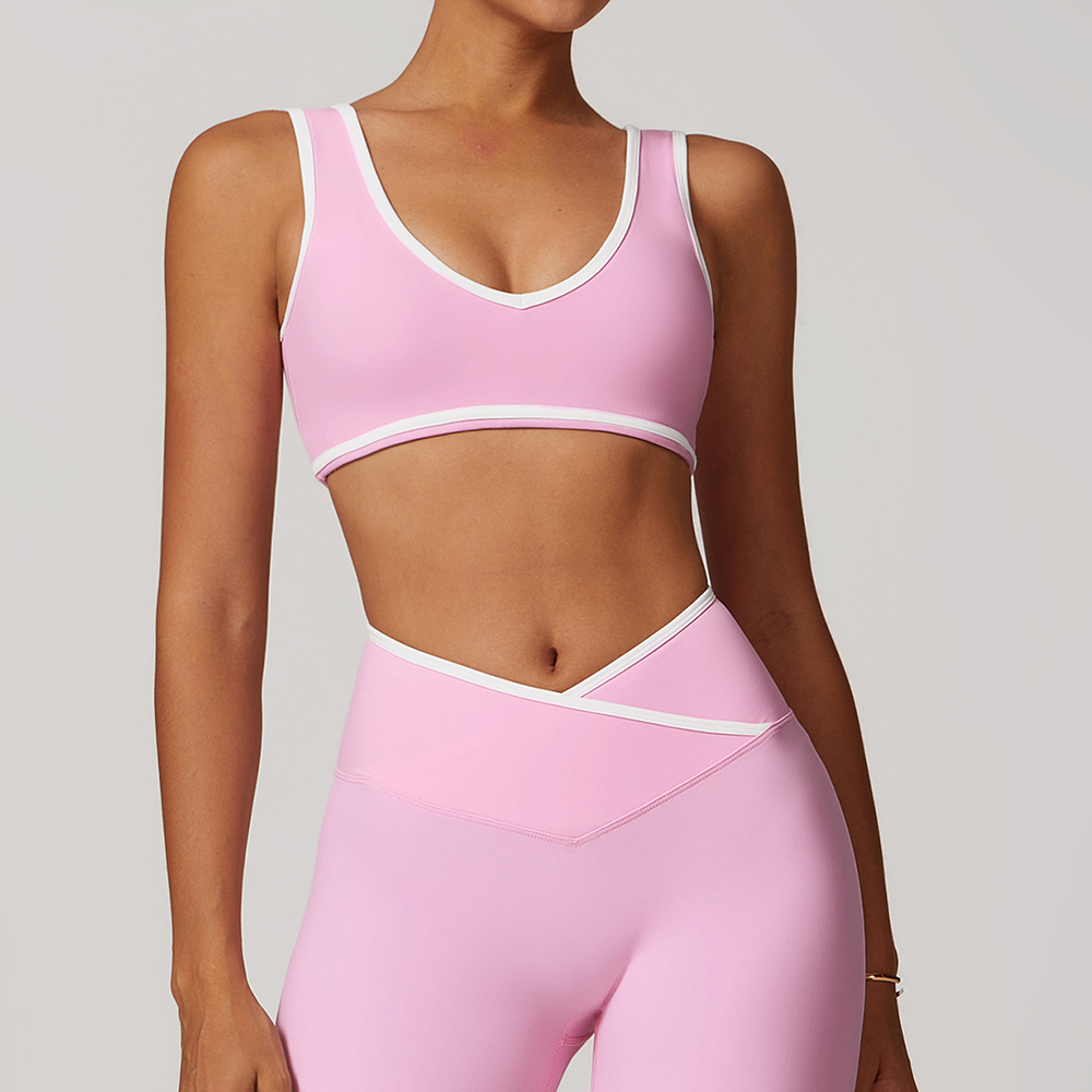 V-Neck Sports Bra Women Top Pu - Plunge Bra Push Up 评论和价格