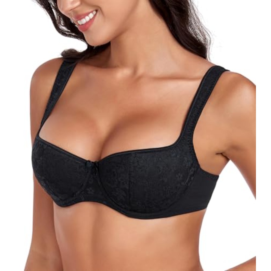 DotVol Women's Lightly Padded  - Demi Bra Balconette 评论和价格