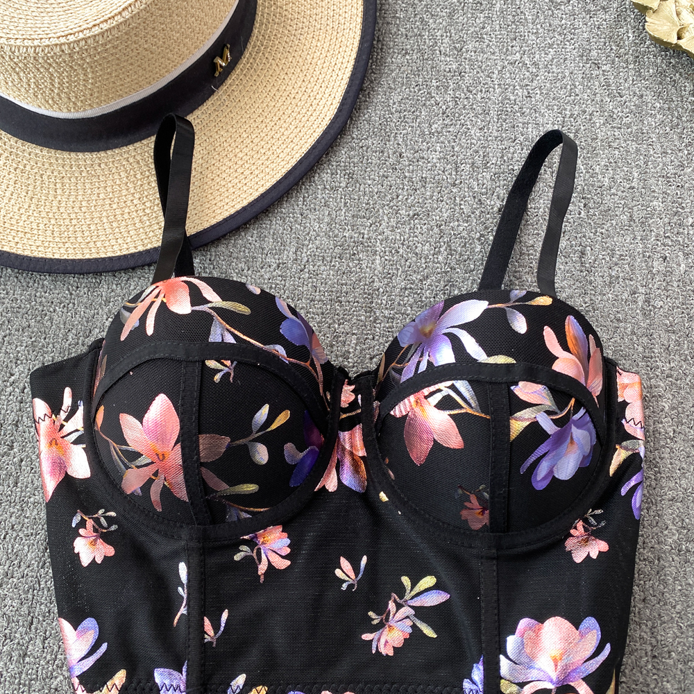 Women Sexy Floral printed Cors - Cotton Bra Everyday 评论和价格