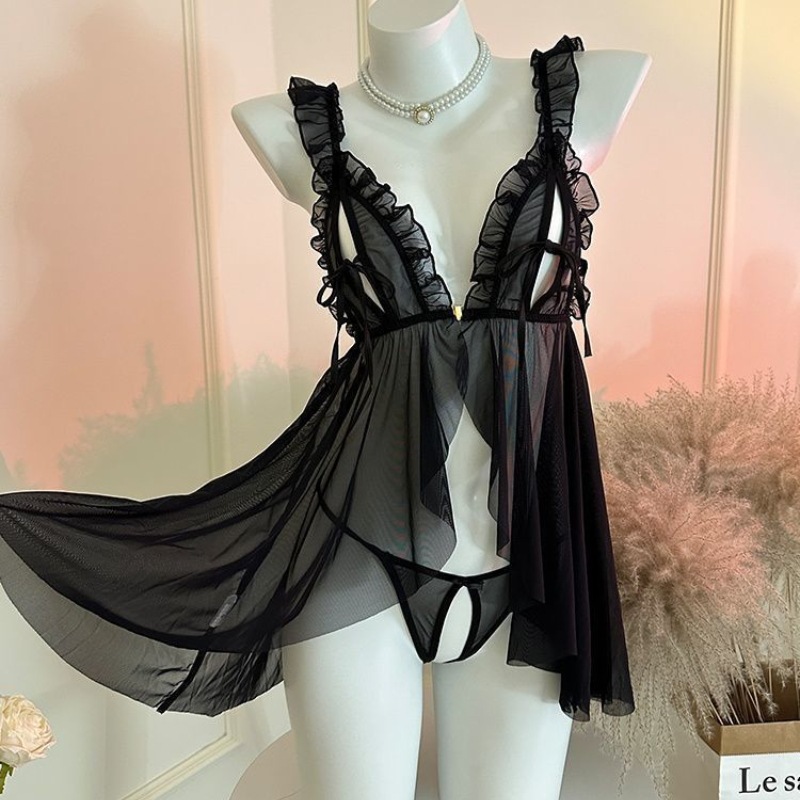 Women Pajamas Set Lace Open Br - Lace Bralette Set 评论和价格