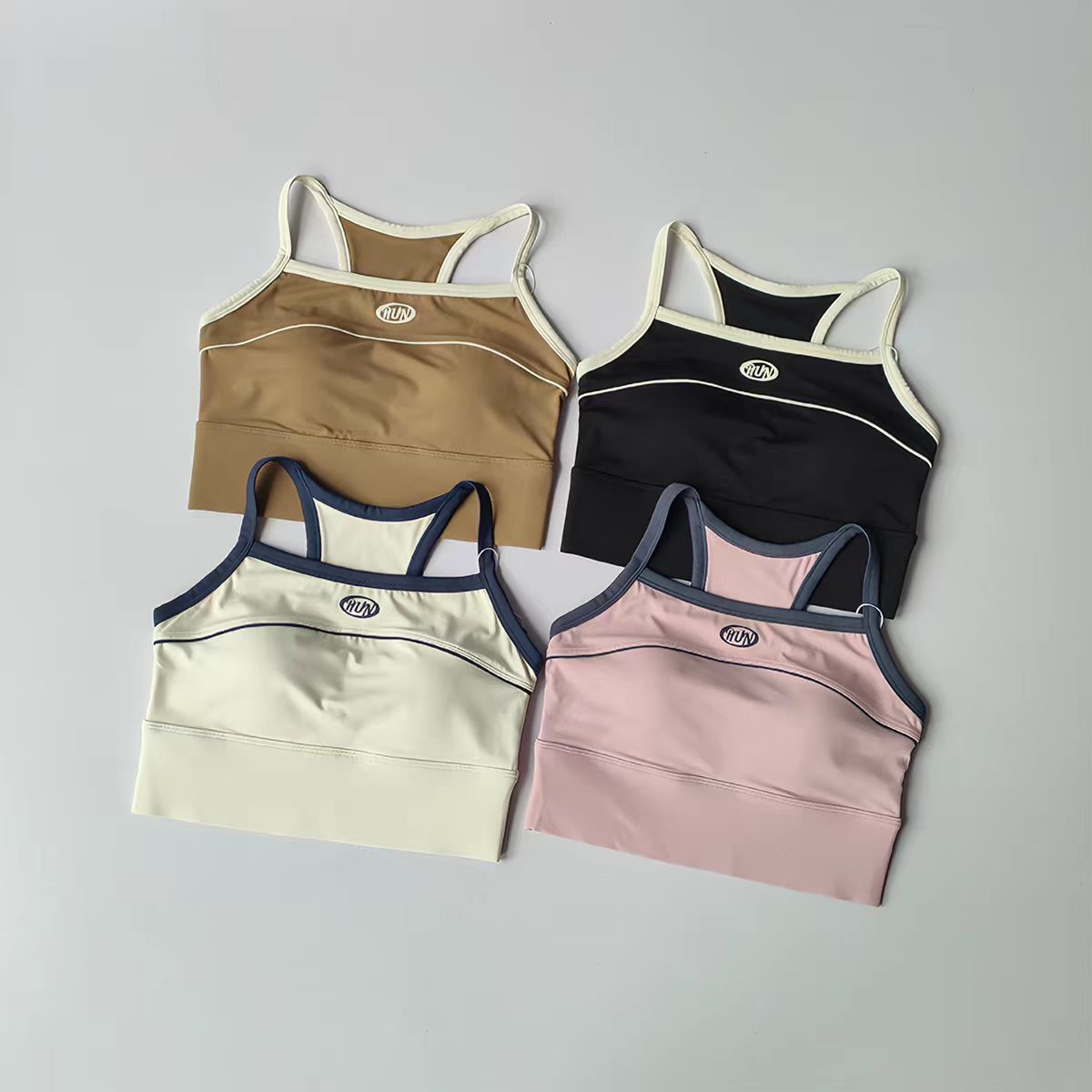 Women Color Block Sports Bra w - Plunge Bra Push Up 评论和价格