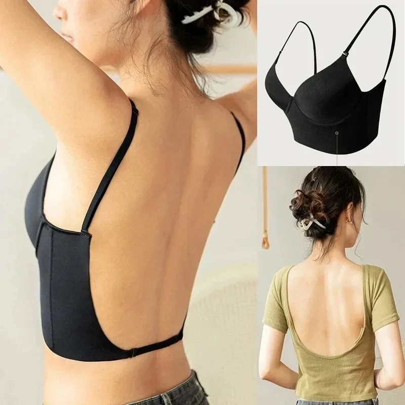 Women Invisible Bra Deep U Plu - Backless Bra Sticky 评论和价格