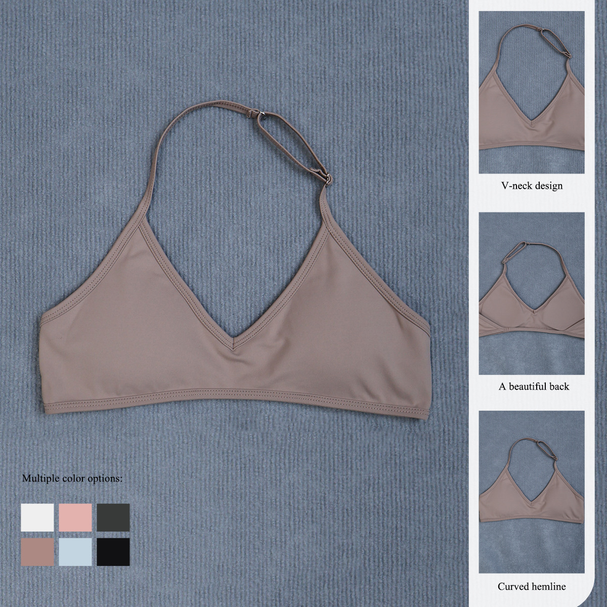 Women's Summer Halter Neck Pad - Sports Bra Racerback 评论和价格