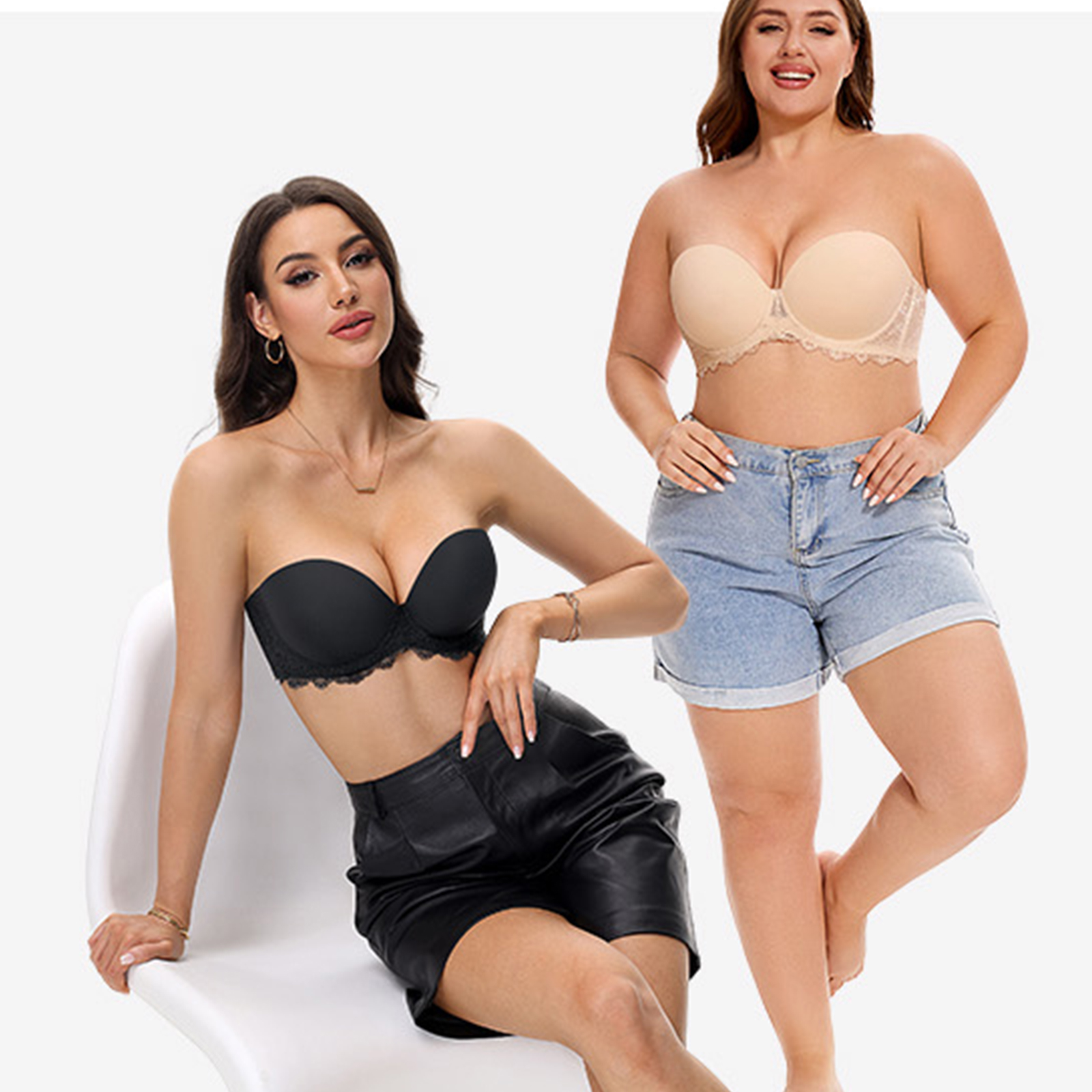 New Plus Size Sexy Strapless P - Convertible Bra Multiway 评论和价格