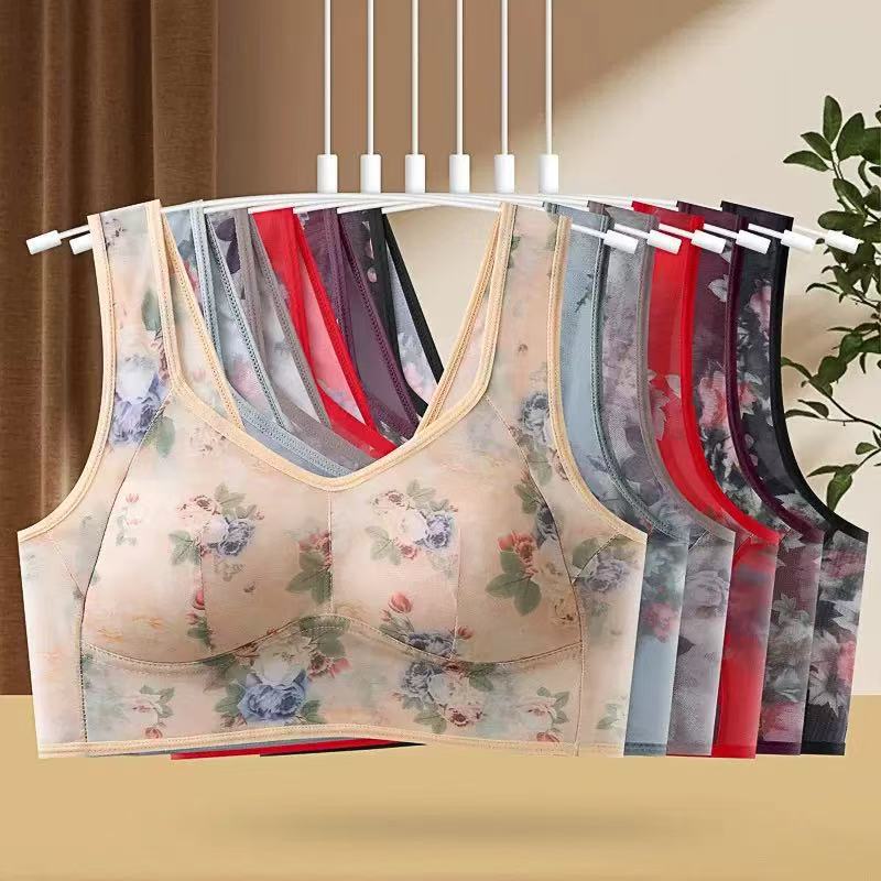 Women's Ice Silk Non-Padded Wi - Full Coverage Bra 评论和价格