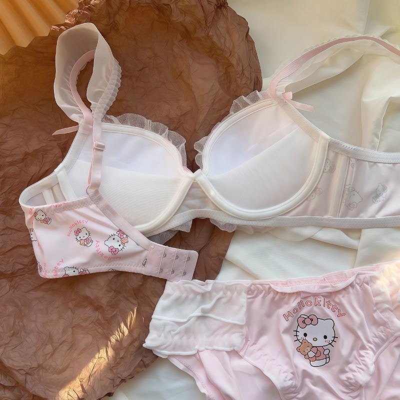 Sanrio Cute Japanese Bra Hello - Lace Bralette Set 评论和价格